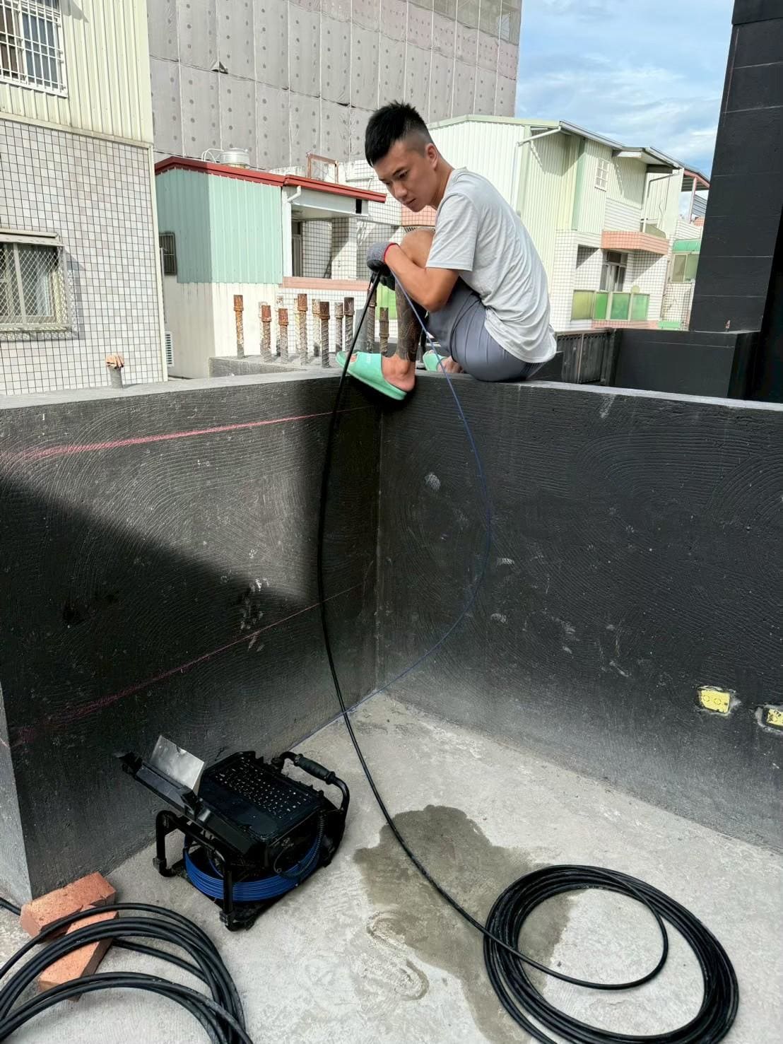 彰化大村鄉浴室地排積水快速通管